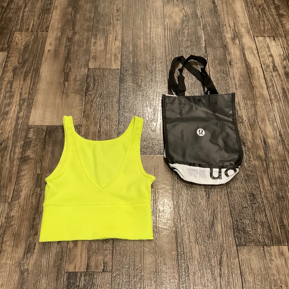 lululemon athletica Neon Yellow Sports Bra - Picture 2 of 6